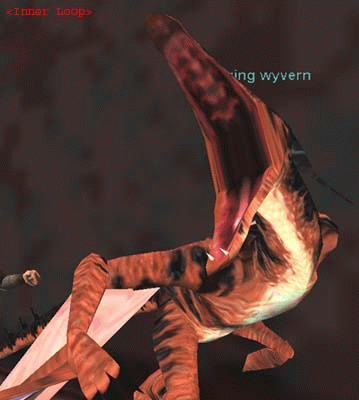 a raging wyvern