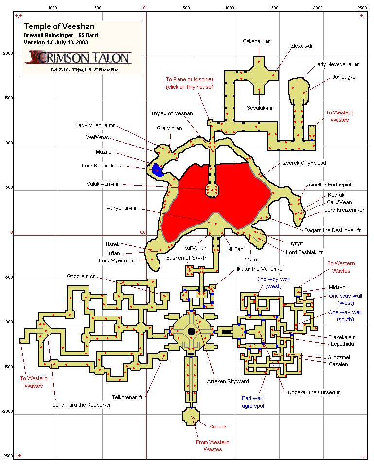 Map of the Temple of Veeshan
