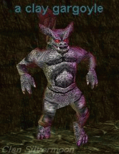 a clay gargoyle