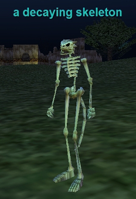 a decaying skeleton