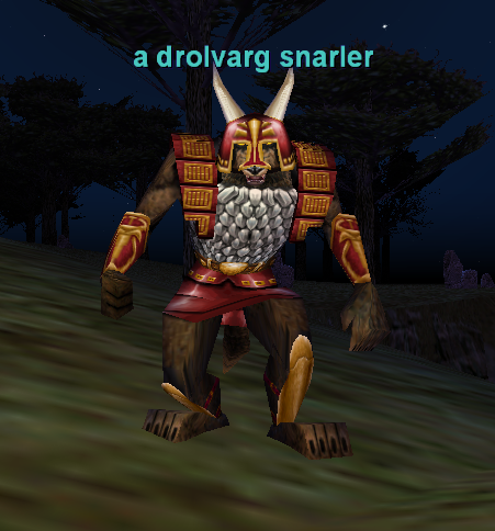 a drolvarg snarler