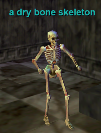 a dry bone skeleton