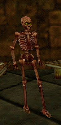 a skeletal monk