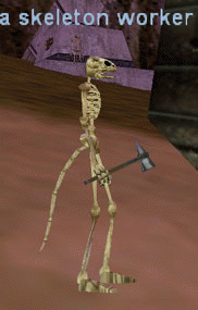 a skeleton worker